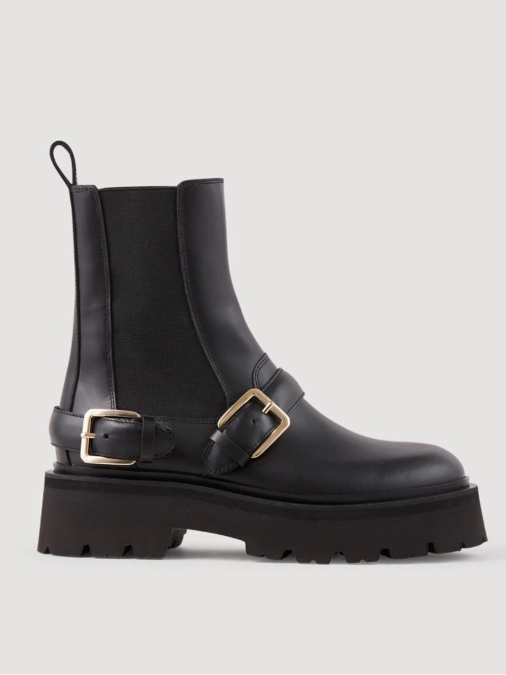 New Sandro black leather ankle boots - women’s 6.5